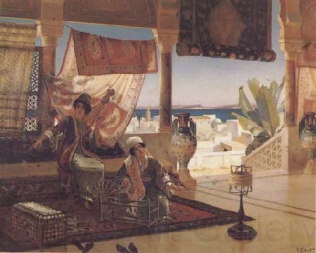 Rudolf Ernst Femmes filant au Maroc (mk32) Germany oil painting art